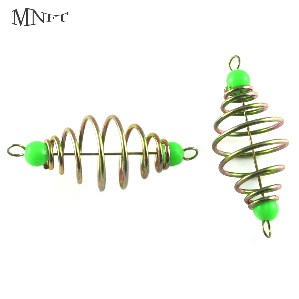 MNFT 2PCS/LOT Length 4.5 & 6 cm Carp Fishing Spring Feeder Bait Feeders  Dispenser Fishi Baits Accessories