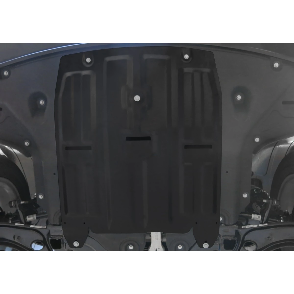 Защита картера и КПП Rival 111.2357.1 (для Hyundai Tucson (V - 1.6; 1.6T(177л.с.); 2.0; 2.0d) 2015-н.в./Kia Sportage (V - 1.6T(177hp); 2.0; 2.0d) 2016-н.в., крепеж в комплекте, сталь 2 мм)