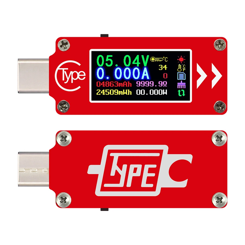 

TC64 Type-C color LCD USB Tester Voltmeter ammeter voltage current meter multimeter PD charge power bank capacity Test
