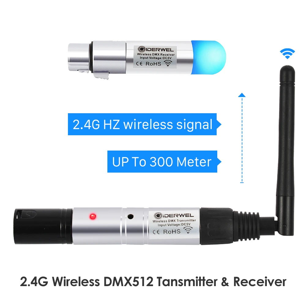 DMX Беспроводной передатчик светильник управления 2,4G ISM Беспроводной антенна dmx приемник для Светодиодный сценический светильник PAR Светильник