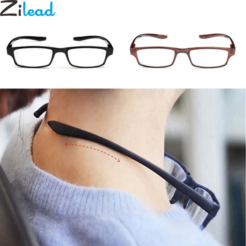 Zilead удобные ультралегкие очки для чтения с лямкой на шее Висячие стрейч женские и мужские Анти-усталость HD Пресбиопия + 1,0 + 1,5 + 2,0 + 2,5 + 3,0 + 3,5 +