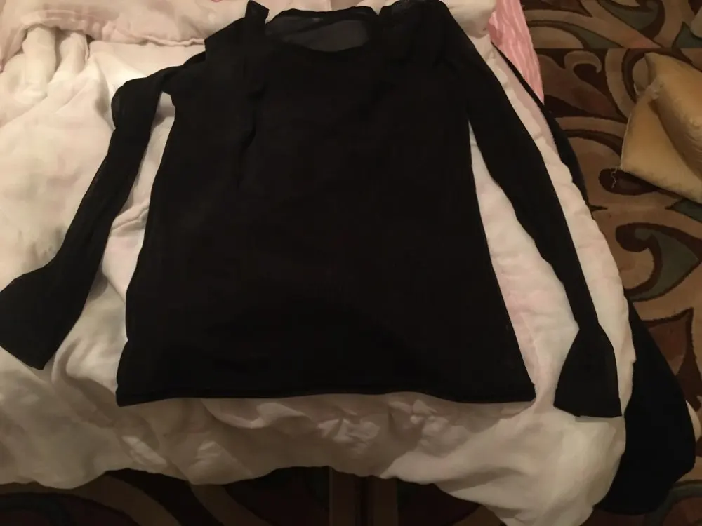 Black Transparent Tees Top photo review