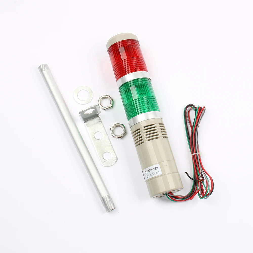 Промышленный многослойные Стек многослойная сигнальная лампа башня сигнальная осторожно светильник для машин LTA-205 с buzzer 2 слоя