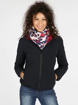 

Jacket padded reversible hooded-dark blue