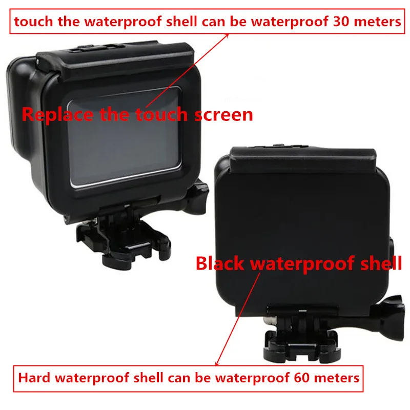 Черный водонепроницаемый корпус чехол с сенсорным экраном задняя дверь для Gopro Hero 7 6 Подводный бокс для Go Pro Hero 7 6 5 Аксессуары для камеры