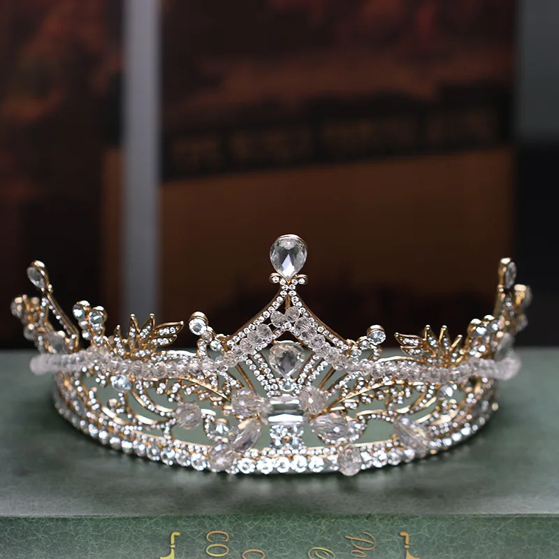 Charm Rhinestone Zircon Crown Bridal Tiara Crystal CZ Diadem For Bride Princess Pageant Wedding Hair Accessories (7)
