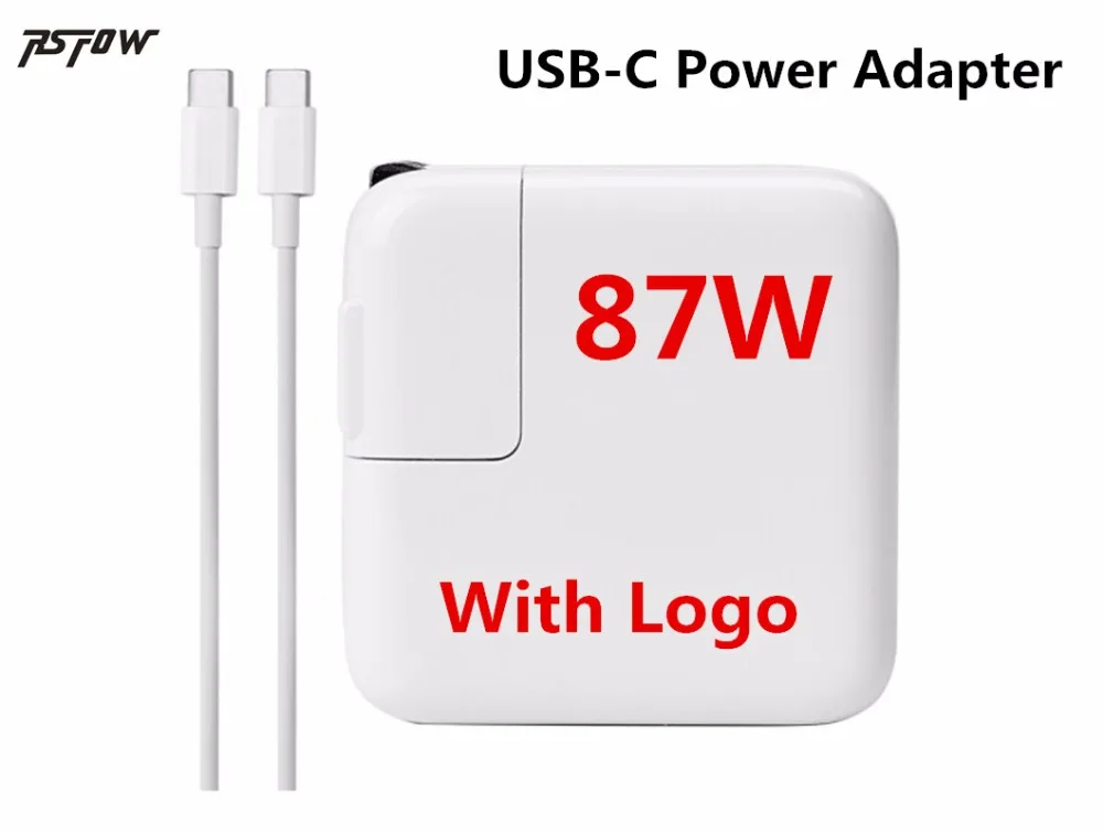 power adapter 87w For (With Logo) Power USB A1706 A1707 Adapter pro RsFow C 87W Charger Macbook Type C 15inch
