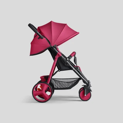 Легкая складная детская коляска 2 в 1 может лежать на самолете Система путешествий Parabebe детская коляска для новорожденных - Цвет: Red wine