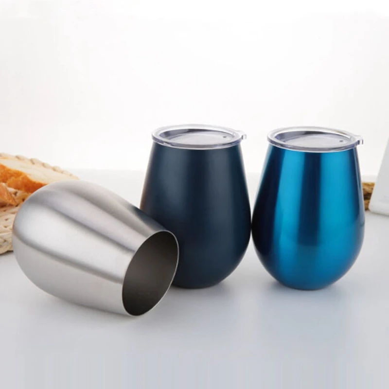 320ml egg mugs Red Wine Glasses cups Insulated Double Wall