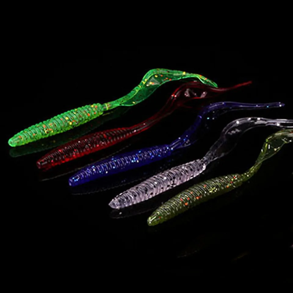 

WALK FISH 8PCS/Lot Flexible Soft Fishing Lure with Silicone Grub Worm Fishing Baits 11cm/2g artificial Lures Grubs Fishing Bait