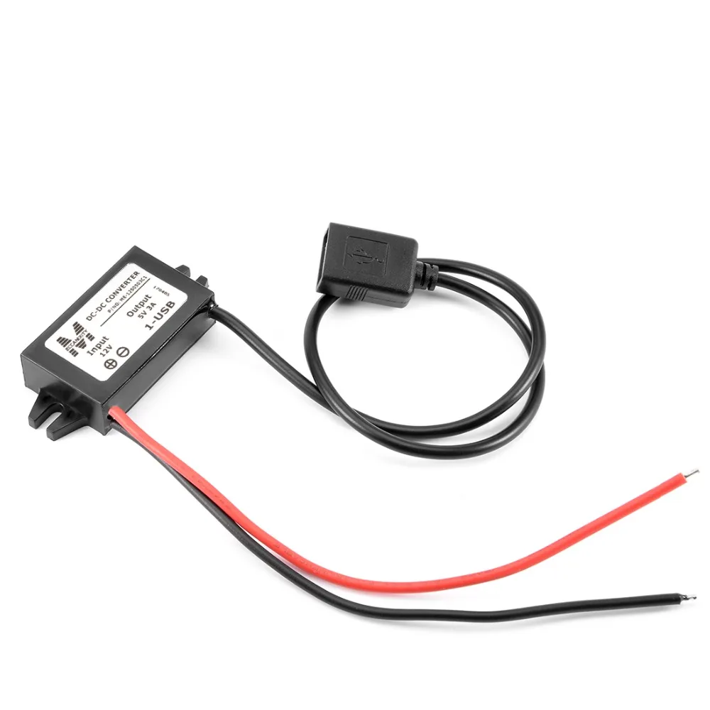 

Power Converter Regulator DC 12V to 5V 3A 15W Step Down Waterproof Voltage Convert Transformer USB Connector Cable Car Charger