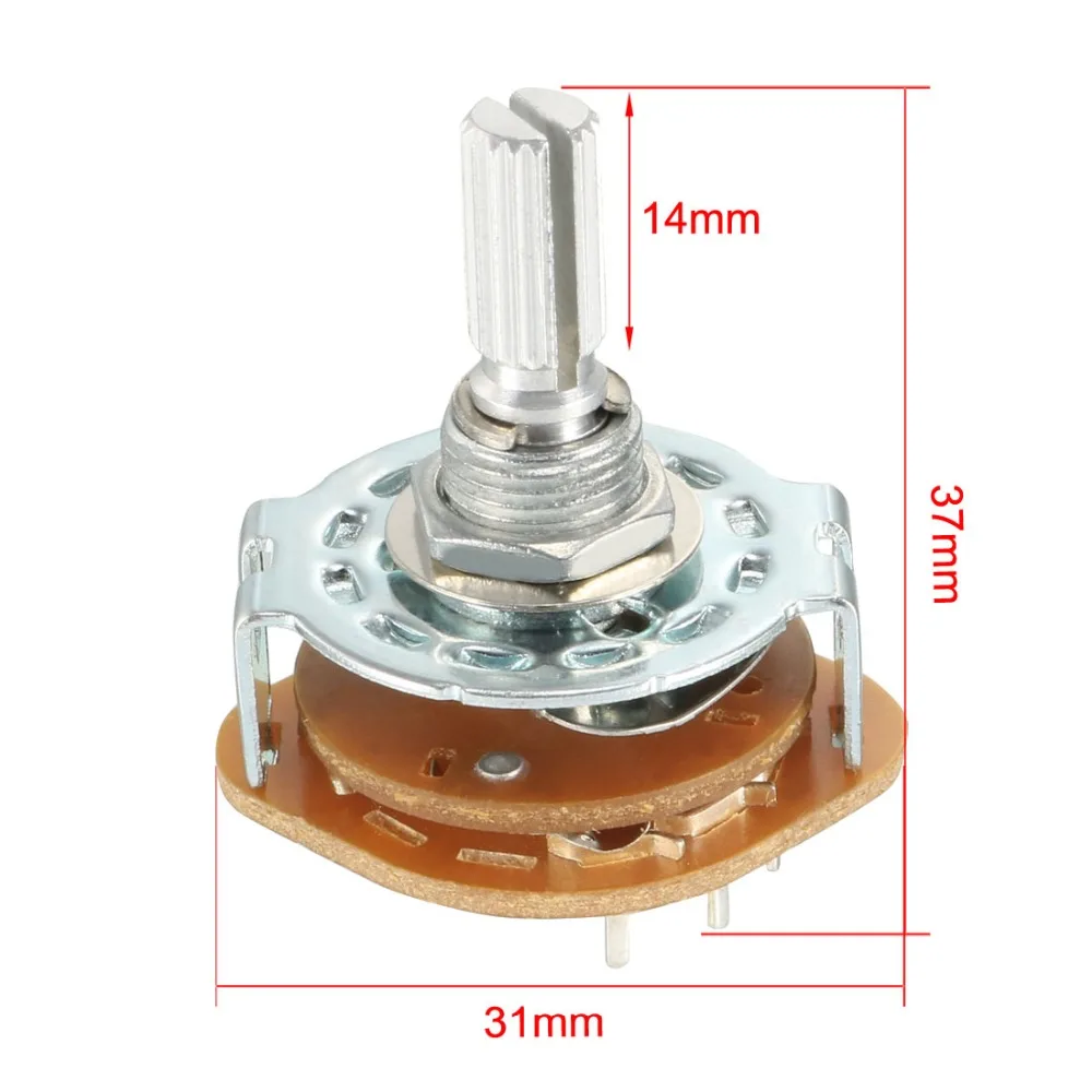 UXCELL 1/2/3 полюс 3/4/8 позиции выберите в таблице 1/2 двухслойные ремешок канала поворотный переключатель для электронных устройств радио ТВ комплект из 2 предметов