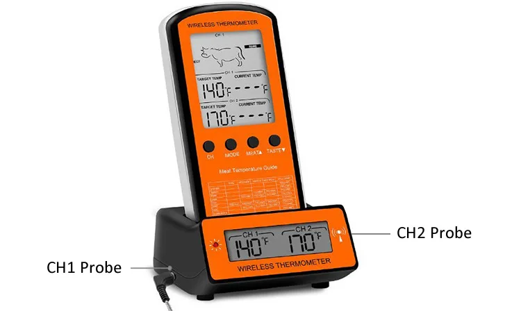 Высококачественный беспроводной цифровой термометр для приготовления пищи мгновенное считывание Мяса Термометр для кухни барбекю, гриль, коптильня