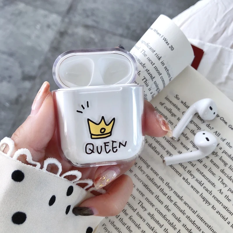 

Luxury Street Brand Sports Cover For Apple Airpods 1 2 Clear Bluetooth Headset Earphone Transparent Hard PC Case Skin Box Coque