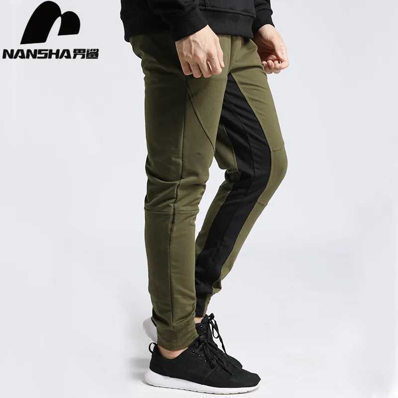 

NANSHA Brand New Men Patchwork Pants Hip Hop Sportswear Fitness Joggers Trousers Mens Streetwear Track Pants Gyms Sweatpants