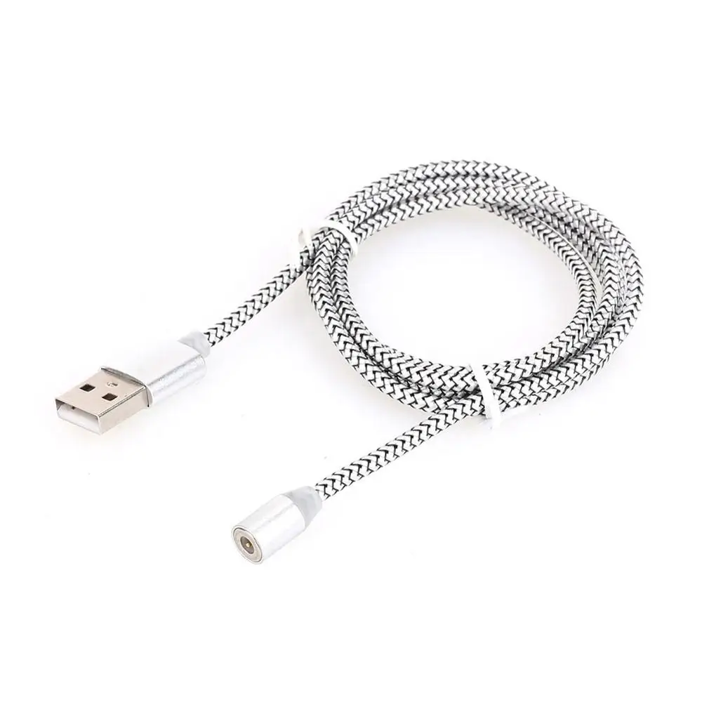 Магнитный кабель Micro usb type C для iPhone Lighting Cable 1M 2A провод для быстрого заряда type-C Магнитный зарядный кабель для телефона - Тип штекера: silver line