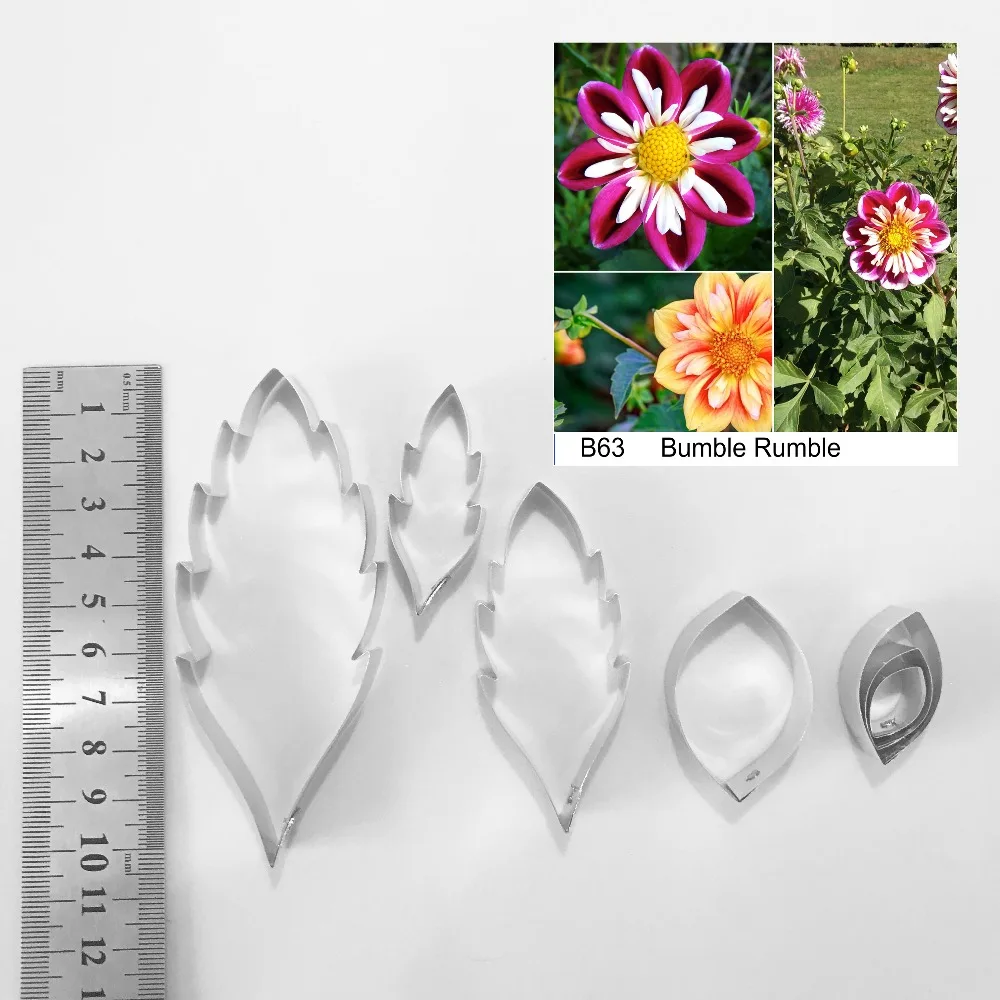 

Bumbie Rumble Petal and Leaf Full Set Cutters, Sugarcraft cutters,flower cutter, sugarcraft tools, Clay tools,Clay cutters
