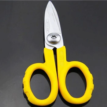 

2PCS Multi-Function FTTH Optical Fiber Jumper Cable Scissors Wire Cutter Hand Cutting Tool Stainless Steel Kevlar Scissors