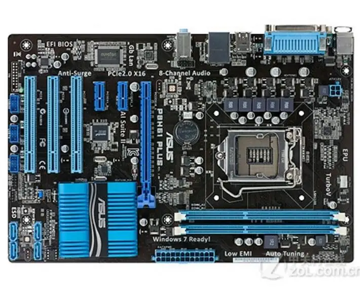 H61 LGA1155 Для ASUS P8H61 PLUS Используется Desktop 1155 Материнская Плата DDR3