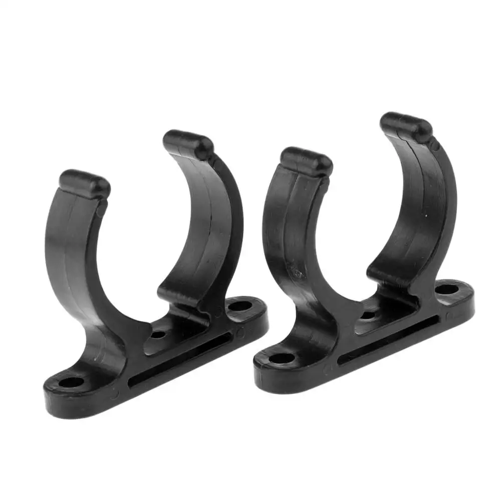 1 Pair Nylon Kayak Oar Clips Inflatable Boat Paddle Clip Holder Clips Kayak Boat Accessory Black 