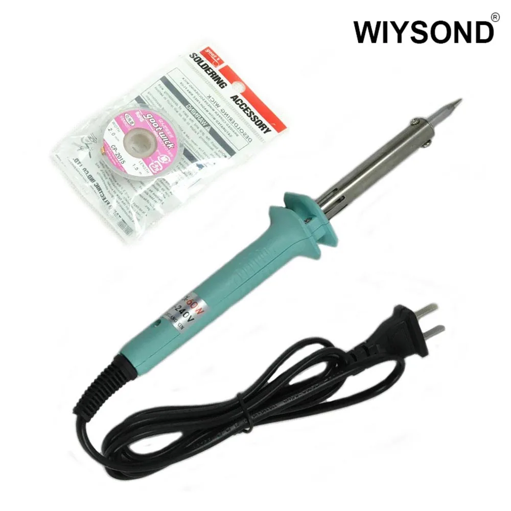 

TL003 220~240V 60W Soldering Iron Pencil Type Welding Gun Tool & Solder Wick Tube Wire