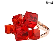 Moda feminina Azul Anéis De Noivado Para As Mulheres De Luxo Do Vintage Cristais Anel Com Pedras Anneaux Pour Les Femmes