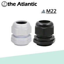 10 шт. M22 IP68 Водонепроницаемый нейлон Пластик кабельный ввод, разъем для 10-14 мм кабель