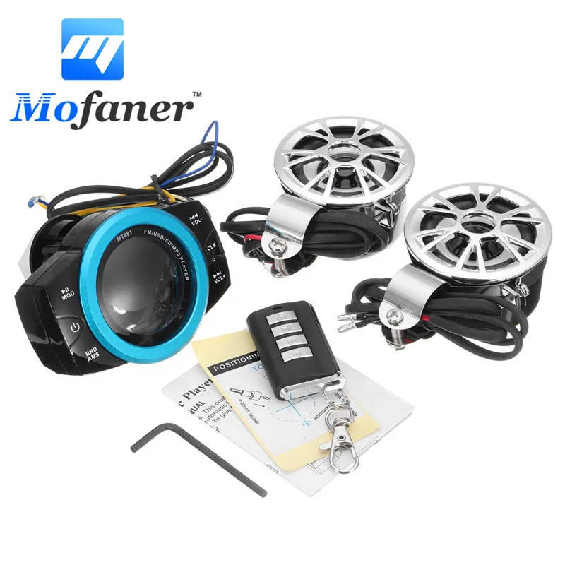 

Waterproof Motorcycle Anti-theft Audio Radio System Stereo FM/TF/USB/SD/MP3