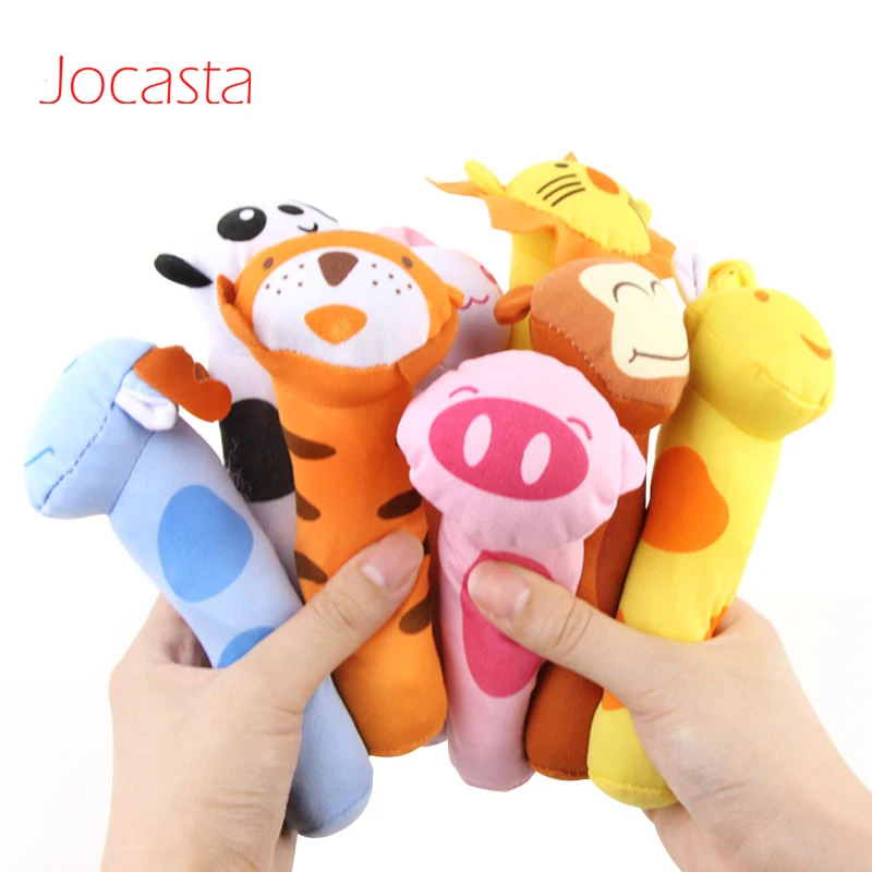 

Baby Rattles Cartoon Animal Shaped Hand Bell Ring Soft Plush Cloth Toy Squeaker BB Sounder Doll Gift For Newborn Baby Infant !