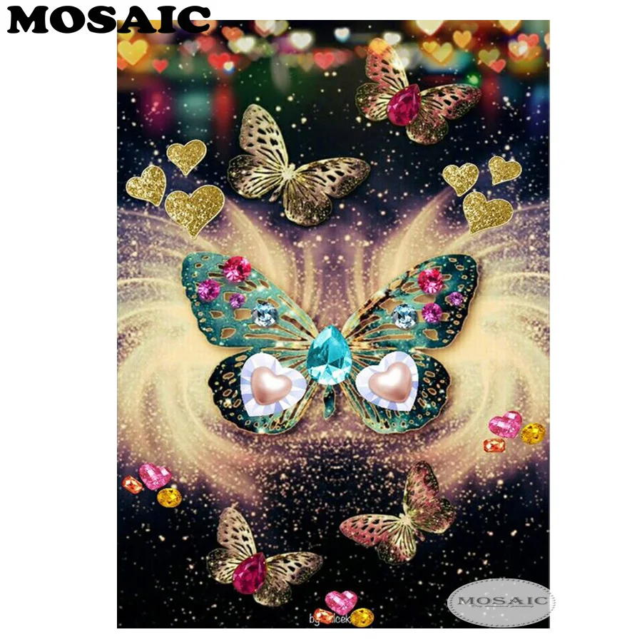 

New 5d DIY Diamond Painting,Butterfly,fireworks Diamond Embroidery beaded,Mosaic painting Rhinestone Cross Stitch home decor B55