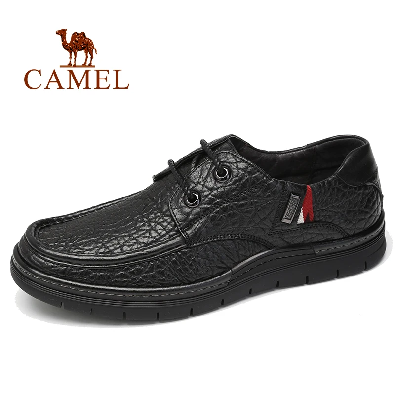

CAMEL Genuine Leather Men's Shoes Autumn New Daily Casual Non-slip Cowhide Men Loafers Business Office Shoes Men