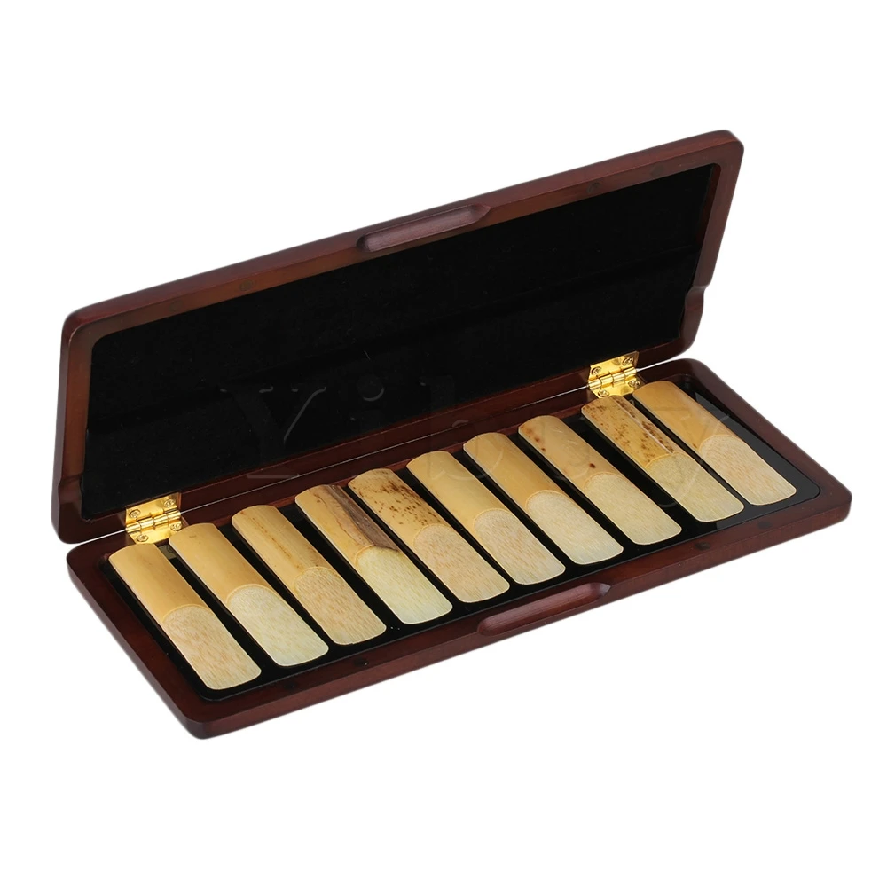 

Yibuy Solid Wood Clarinet Reed Case Box Holds 10 Reeds Maroon Close Tightly