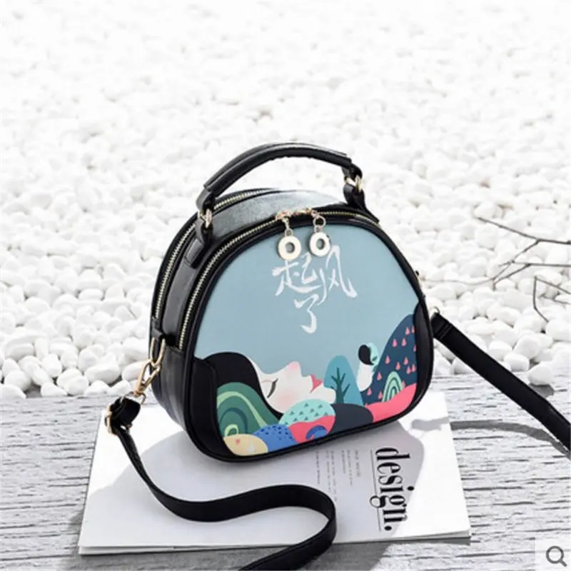 

New small bag girl 2018 new style Korean version of fashion girl Mini Bucket Messenger Bags With Long Strap DesignerBags