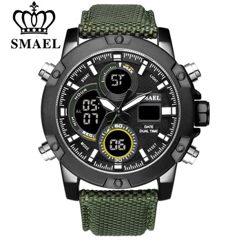 

SMAEL Top Brand New Watches Men Luxury Chronograph Men Sport Watches High Quality Nylon Strap Quartz Wristwatch Relogio Masculin