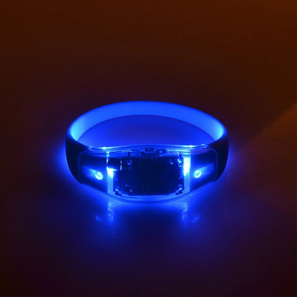 

Special Glowing bracelet LED light Vibration Activated silicone wristbands Voice Sound Control Flashing Bracelet Activate Light