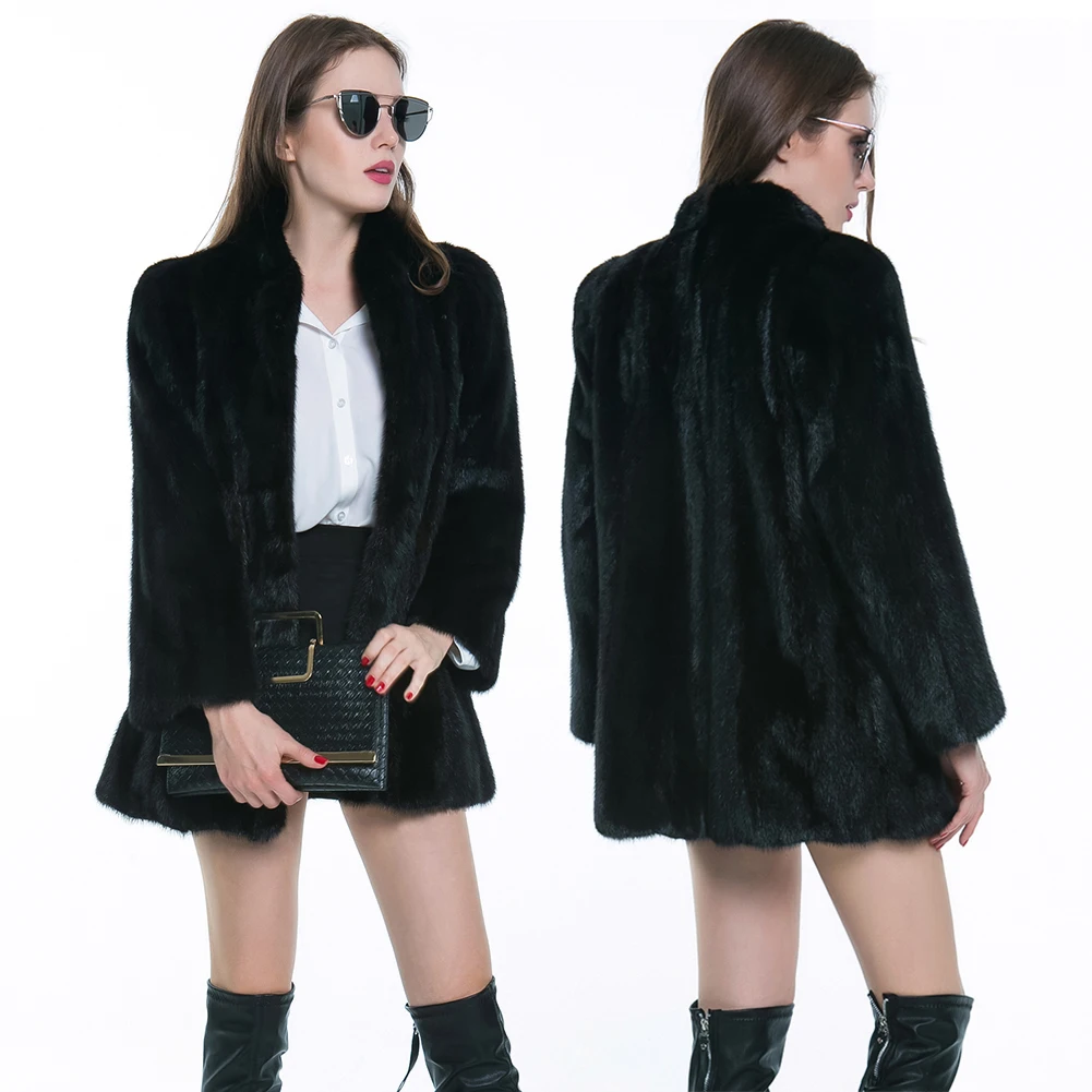 Fashion Cool Women Winter Warm Faux Fur Soft Long Sleeve Coat Jacket