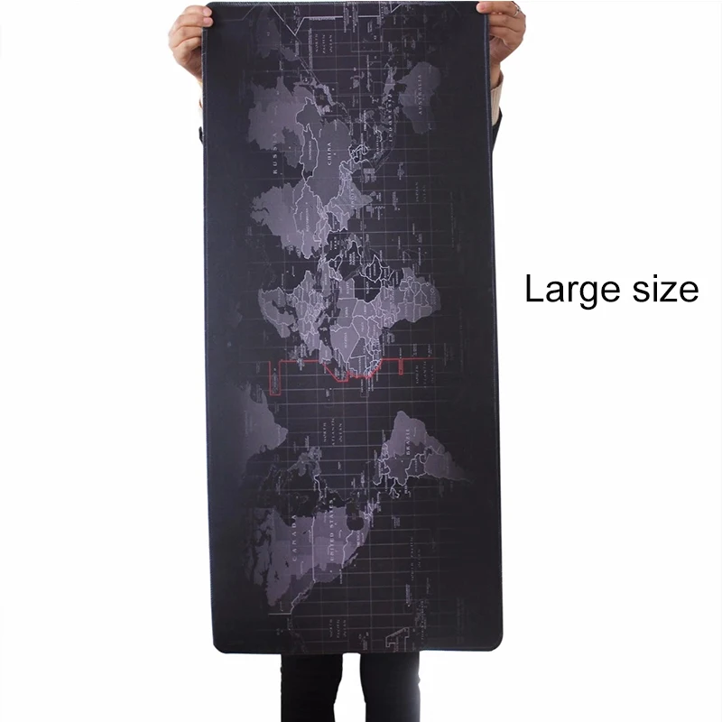 Large Size Gaming Mouse Pad Computer Laptop World of Map Mouse Pad Extend PC Muismat Keyboard Play