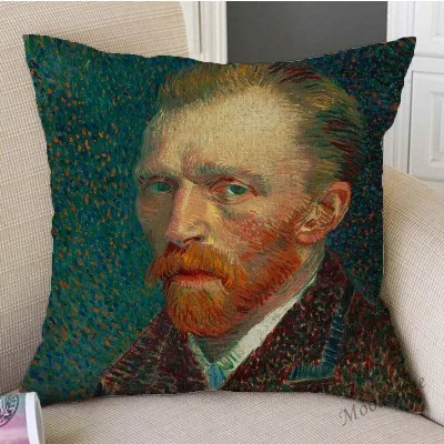 Vincent Van Gogh известная картина маслом автопортрет Подсолнух Звездная ночь галерея искусство Декоративная Подушка Чехол льняная наволочка