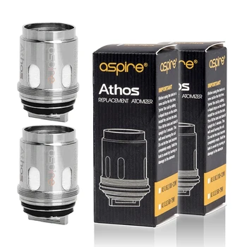 

Authentic Aspire Athos A5 0.16 ohm 100W-120W Coil Head (2 Pieces) for Athos Atomizer Tank