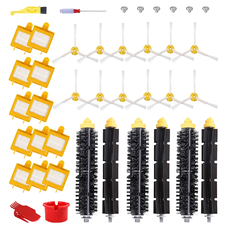 

Vacuum Cleaner Replacement Hepa Filter Kit For iRobot Roomba 700 Series 760 770 780 790 3-Armed Side Brush Bristle Beater Brush