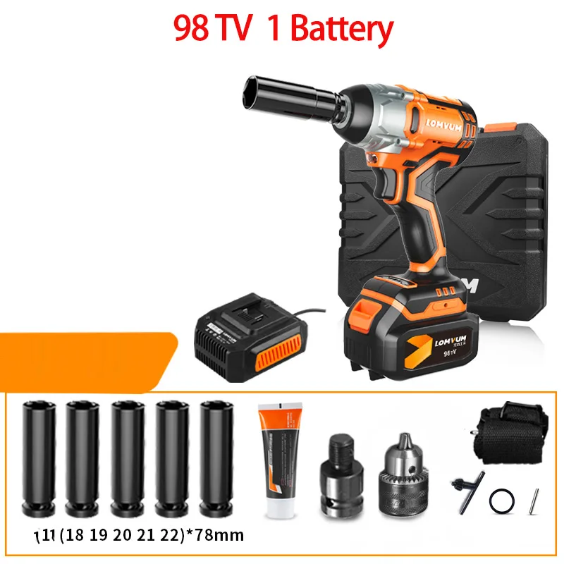 LOMVUM Brushless Wrench Wheel Hilti Tool Cordless Electrical Impact Nut Spanners Screw Gun Avvitatore Ad Impulsi | Инструменты