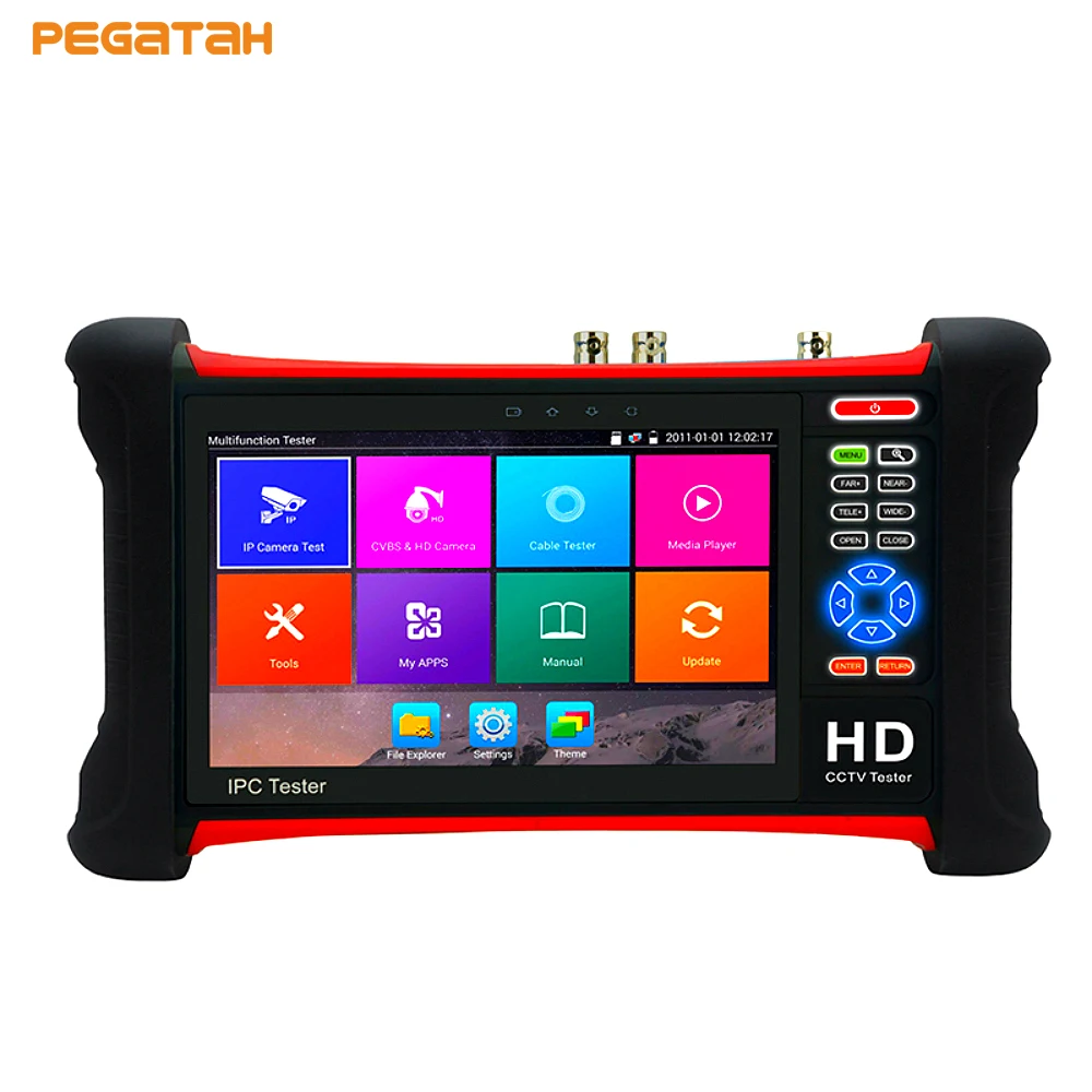 7 дюймовый H.265 4 К 8MP Камера тестер TVI CVI AHD SDI CVBS IP 6 в 1 CCTV с TDR/кабель tracer/Multi метр/IP