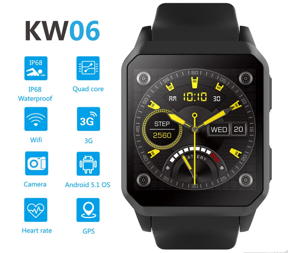 Gps умный Браслет KW06 монитор сердечного ритма Будильник Bluetooth Часы Android Мобильная