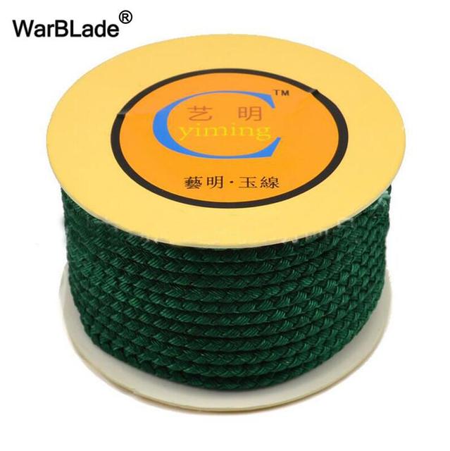 4mm Cotton Cord Nylon Thread Chinese Knot Macrame Cord Plastic String Beaded Rope For DIY Bracelet Necklace Jewelry Making