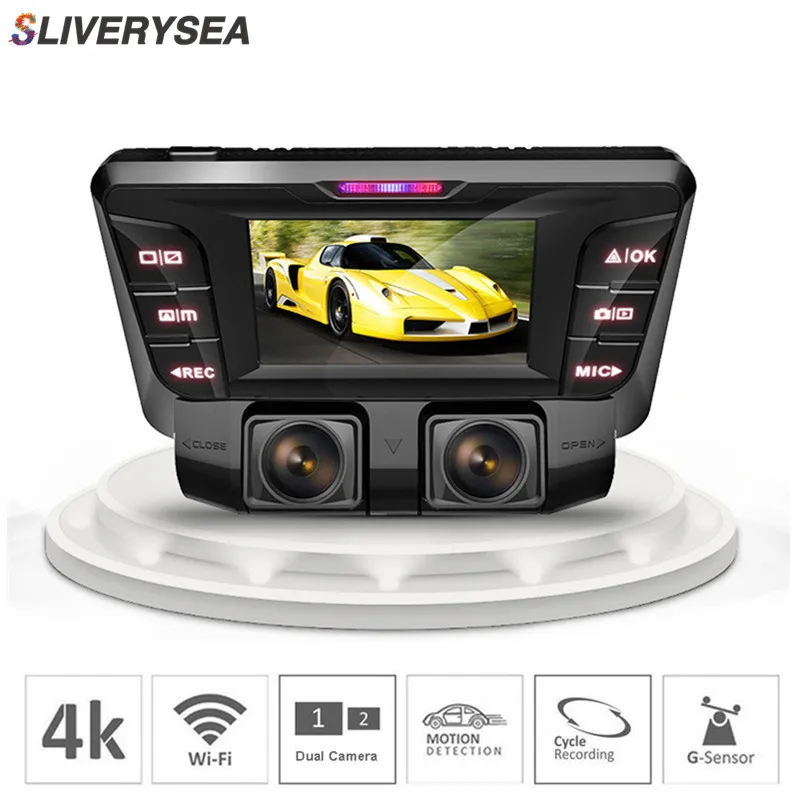 

4K Hidden Type Wifi Car DVR Camera Novatek NT96660 Dash Cam Dual Lens For SONY IMX323 Car Video Recorder Dual Full 1080P HDMI