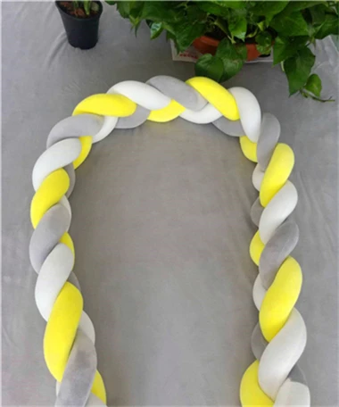 grey white yellow 100 Новинка см Поворотная Подушка, украшенная канатом, цветная хлопковая Подушка Oyuncak, детская кроватка, мягкие плюшевые подушки для девочек, подарки для детей - Цвет: grey white yellow