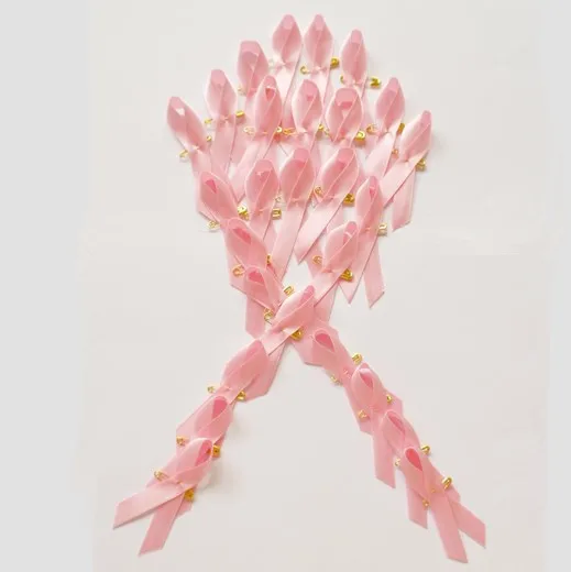 

100pcs Breast Cancer Pink Awareness Ribbon Bows