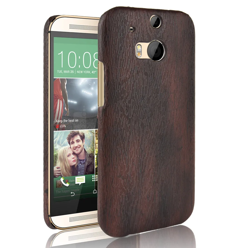 

For HTC One M8 Case Shockproof PU Leather Hard Thin Back Cover Case For HTC M8 M8S M8e M8w M8t M8d Wood Protective Phone Cases