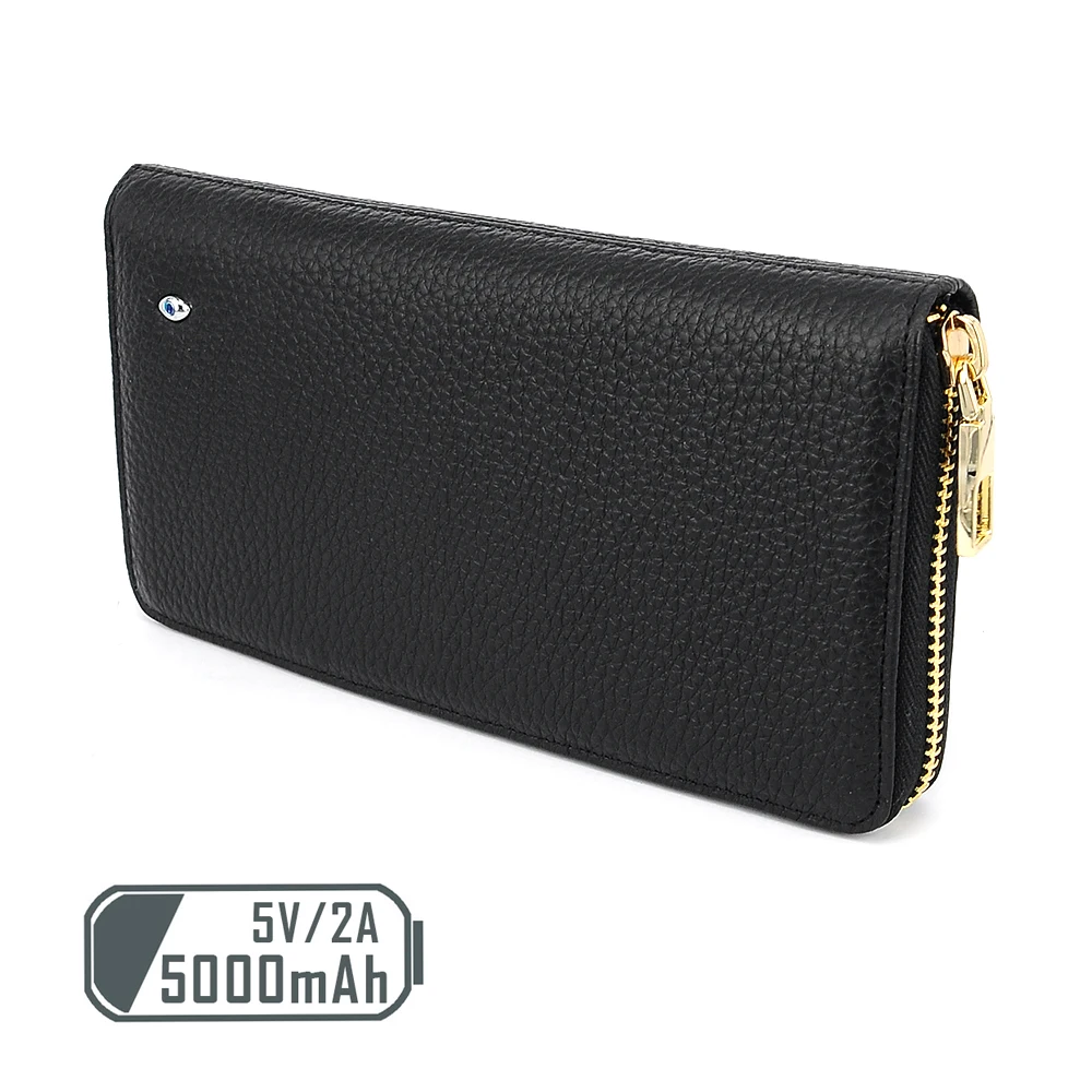 Умный мужской кошелек из натуральной кожи 2020 с GPS зажимом для денег USB трекером и