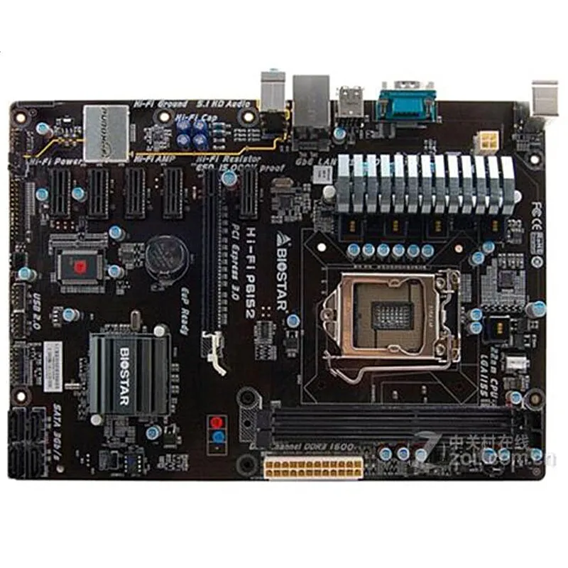 Для материнской платы Biostar Hi Fi P61S2 оригинальная б/у разъем H61 LGA 1155 DDR3 16 ГБ USB2.0